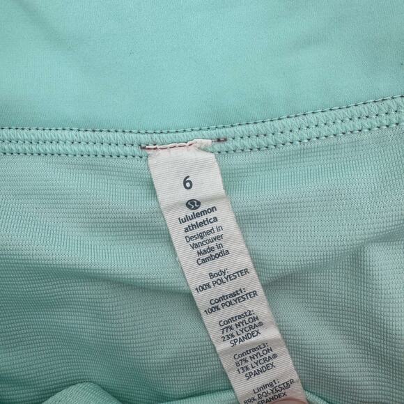 Lululemon Multicolor Run Speed Short 2-Way Stretch Womens Size 6 Check Pattern - Picture 6 of 12